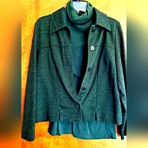 Heather Green Jacket and top